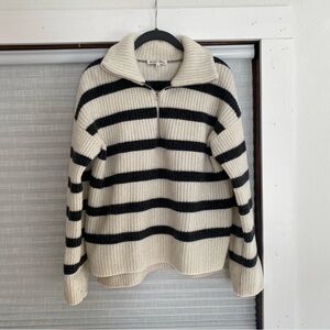 Alex Mill half-zip merino wool striped sweater